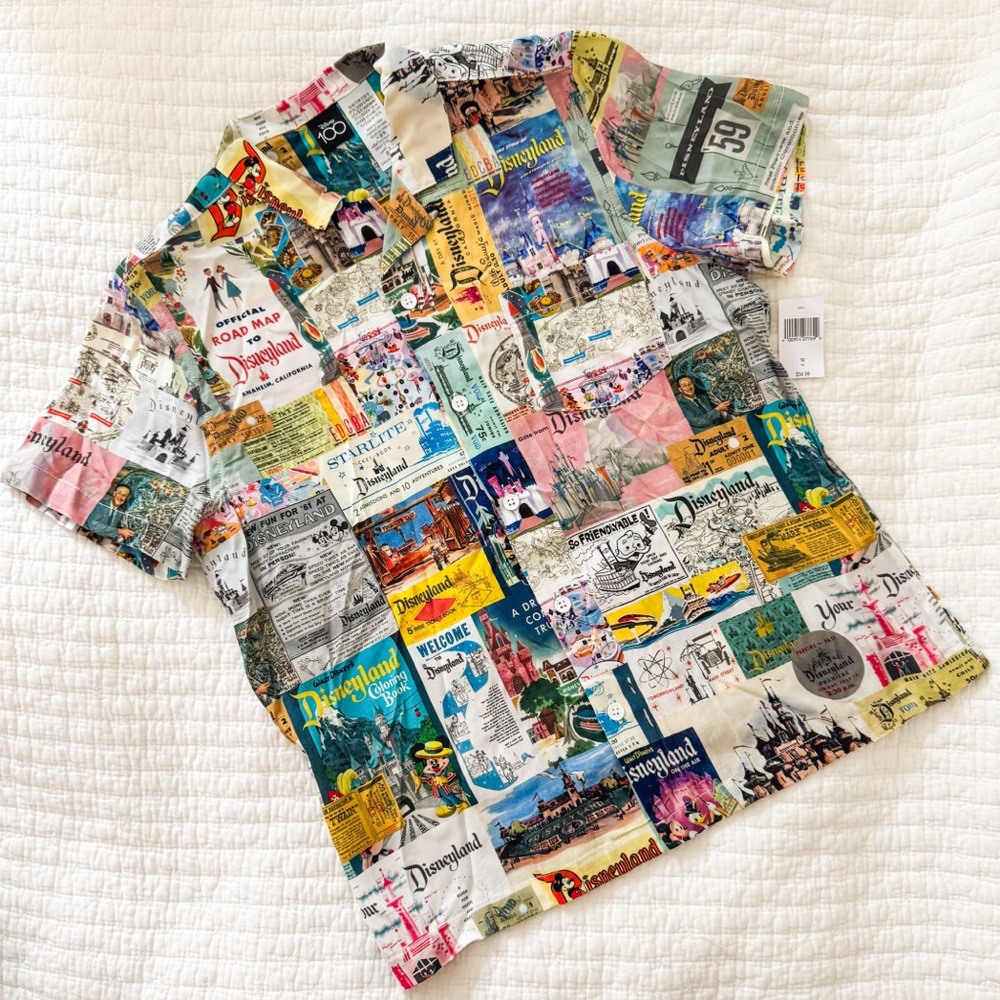 Disney 100 Button Down Shirt Kids Youth XL 13